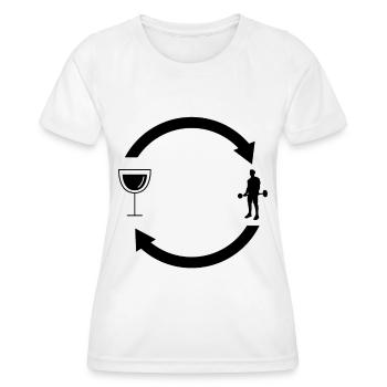 Flèches de chargement de vin et fitness - - T-shirt sport Femme - blanc - Devant - AI Model Female 172 dark (172cm)