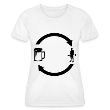 Flèches de chargement de bière et fitness - - T-shirt sport Femme - blanc - Devant - AI Model Female 172 dark (172cm)