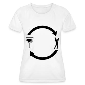 Flèches de chargement de vin et golf - - T-shirt sport Femme - blanc - Devant - AI Model Female 172 dark (172cm)
