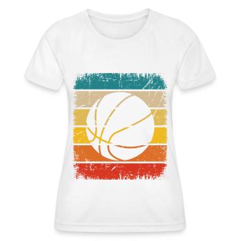 Vintage Square et Basketball - - T-shirt sport Femme - blanc - Devant - AI Model Female 172 dark (172cm)