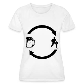 Flèches de chargement de bière et basket-ball 1 - - T-shirt sport Femme - blanc - Devant - AI Model Female 172 dark (172cm)