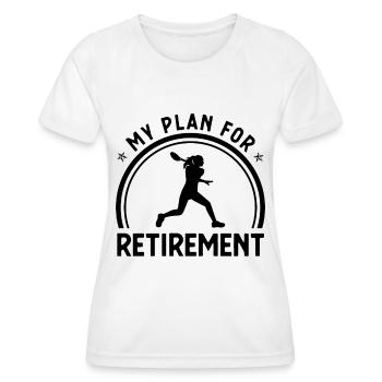 Mon plan de retraite 1 - - T-shirt sport Femme - blanc - Devant - AI Model Female 172 dark (172cm)