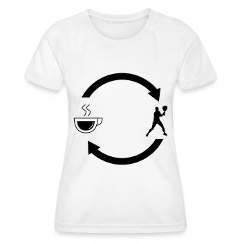 Flèches de chargement de café et tennis - - T-shirt sport Femme - blanc - Devant - AI Model Female 172 dark (172cm)