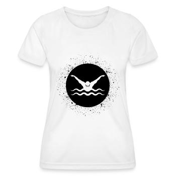Circle with syringes and swimming - - Women's Functional T-Shirt - white - Front - AI Model Female 172 dark (172cm)