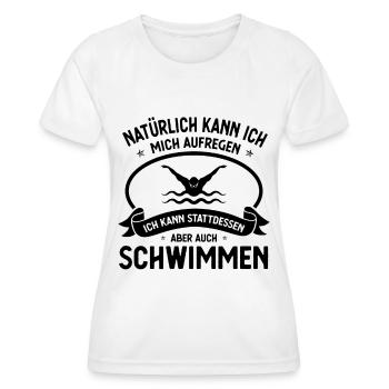 Naturlich kann ich mich an aufgeneich Kannddessen - Frauen Funktions-T-Shirt - Weiß - Vorne - AI Model Female 172 dark (172cm)