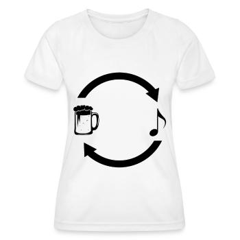 Beer Load Arrows and Music - - Women's Functional T-Shirt - white - Front - AI Model Female 172 dark (172cm)