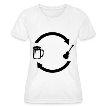 Flèches de chargement de bière et guitare - - T-shirt sport Femme - blanc - Devant - AI Model Female 172 dark (172cm)
