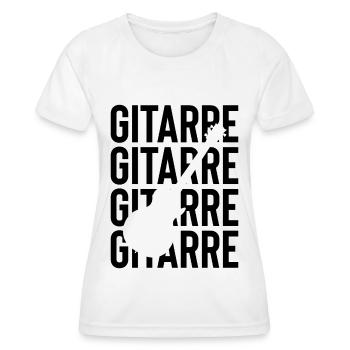Gitarre - - Frauen Funktions-T-Shirt - Weiß - Vorne - AI Model Female 172 dark (172cm)