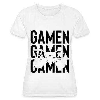 Gamen - - Frauen Funktions-T-Shirt - Weiß - Vorne - AI Model Female 172 dark (172cm)