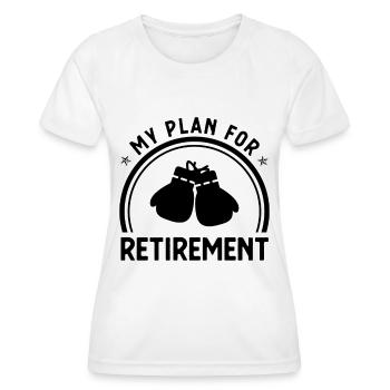 Mon plan de retraite 1 - - T-shirt sport Femme - blanc - Devant - AI Model Female 172 dark (172cm)