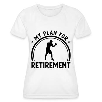 Mon plan de retraite - - T-shirt sport Femme - blanc - Devant - AI Model Female 172 dark (172cm)