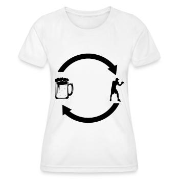 Flèches et boîtes de chargement de bière - - T-shirt sport Femme - blanc - Devant - AI Model Female 172 dark (172cm)