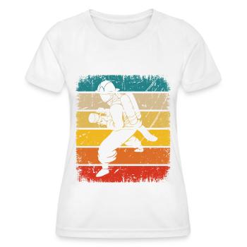 Vintage Square and Fire Department - - Women's Functional T-Shirt - white - Front - AI Model Female 172 dark (172cm)