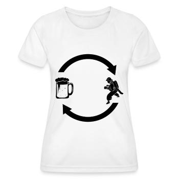 Bierlastenpfeile und Feuerwehr - - Frauen Funktions-T-Shirt - Weiß - Vorne - AI Model Female 172 dark (172cm)
