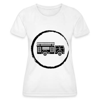 Circle and Fire Brigader - (2) - Women's Functional T-Shirt - white - Front - AI Model Female 172 dark (172cm)