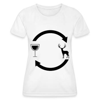 Weinlastenpfeile und Jagd 2 - - Frauen Funktions-T-Shirt - Weiß - Vorne - AI Model Female 172 dark (172cm)