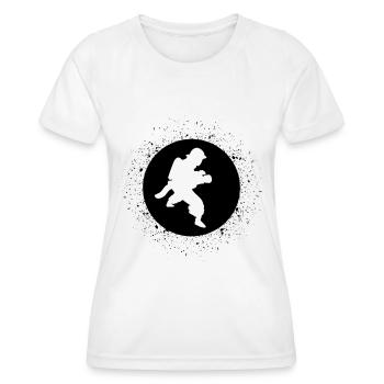 Circle with Splash and Fire Brigader - - Women's Functional T-Shirt - white - Front - AI Model Female 172 dark (172cm)
