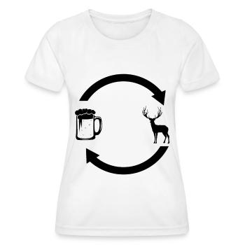 Beer Load Arrows and Hunting 2 - - Women's Functional T-Shirt - white - Front - AI Model Female 172 dark (172cm)