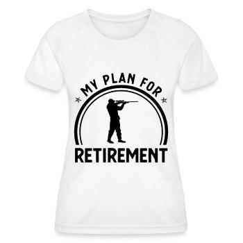 Mein Plan für den Ruhestand 1 - - Frauen Funktions-T-Shirt - Weiß - Vorne - AI Model Female 172 dark (172cm)