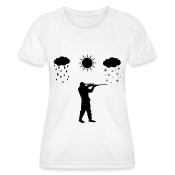 All seasons and hunting - (2) - Women's Functional T-Shirt - white - Front - AI Model Female 172 dark (172cm)