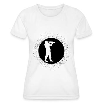 Kreis mit Spritzen und Jagd - (2) - Frauen Funktions-T-Shirt - Weiß - Vorne - AI Model Female 172 dark (172cm)