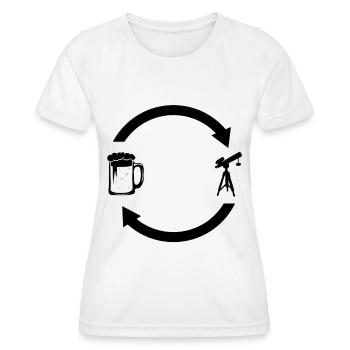 Beer Load Arrows and Astronomy - - Women's Functional T-Shirt - white - Front - AI Model Female 172 dark (172cm)