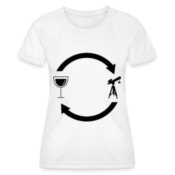 Flèches de chargement de vin et astronomie - - T-shirt sport Femme - blanc - Devant - AI Model Female 172 dark (172cm)