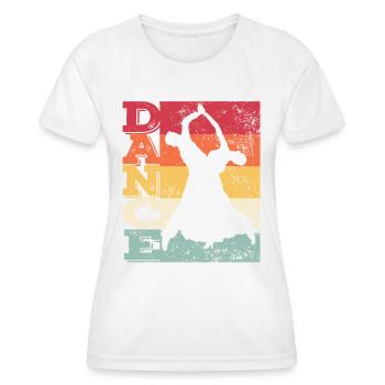 Gesellschaftstanz Wiener Walzer - Frauen Funktions-T-Shirt - Weiß - Vorne - AI Model Female 172 dark (172cm)