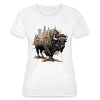Buffle - T-shirt sport Femme - blanc - Devant - AI Model Female 172 dark (172cm)