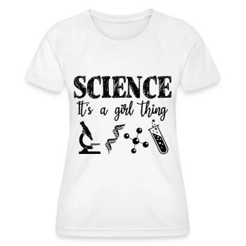 Wissenschaft Es ist eine Mädchensache Wissenschaftlerin Mädchen - Frauen Funktions-T-Shirt - Weiß - Vorne - AI Model Female 172 dark (172cm)