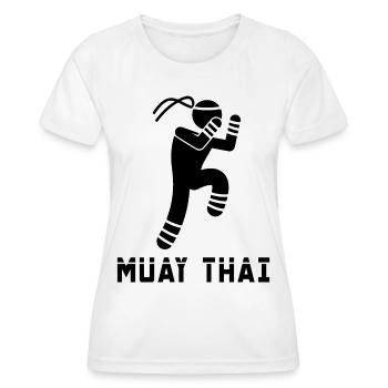 Muay Thaï - T-shirt sport Femme - blanc - Devant - AI Model Female 172 dark (172cm)