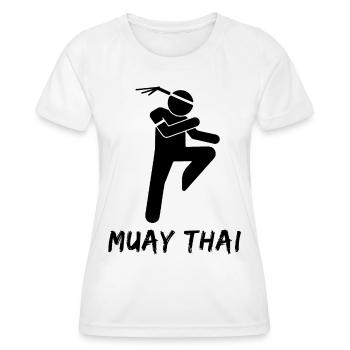 Muay Thaï - T-shirt sport Femme - blanc - Devant - AI Model Female 172 dark (172cm)