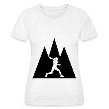 Montagne triangulaire et tennis - - T-shirt sport Femme - blanc - Devant - AI Model Female 172 dark (172cm)