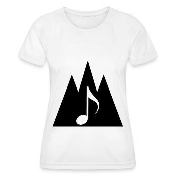 Triangle Mountain et musique - - T-shirt sport Femme - blanc - Devant - AI Model Female 172 dark (172cm)