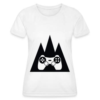 Triangle Mountain Game - GA - Women's Functional T-Shirt - white - Front - AI Model Female 172 dark (172cm)