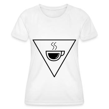 Dreieck und Kaffee - - Frauen Funktions-T-Shirt - Weiß - Vorne - AI Model Female 172 dark (172cm)