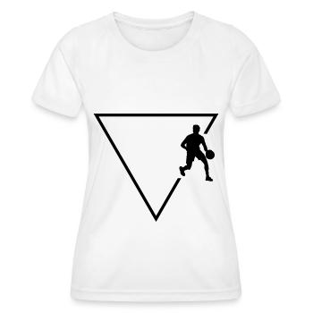 Triangle 1 et Basketball - - T-shirt sport Femme - blanc - Devant - AI Model Female 172 dark (172cm)