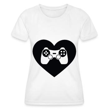 Volles Herzspiel - GA - Frauen Funktions-T-Shirt - Weiß - Vorne - AI Model Female 172 dark (172cm)