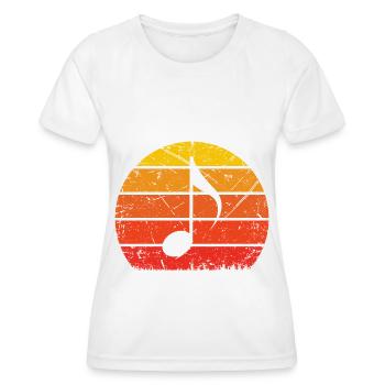 Vintage Sonne und Musik - - Frauen Funktions-T-Shirt - Weiß - Vorne - AI Model Female 172 dark (172cm)