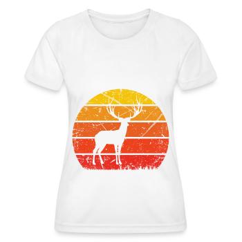 Vintage Sonne und Jagd 2 - - Frauen Funktions-T-Shirt - Weiß - Vorne - AI Model Female 172 dark (172cm)