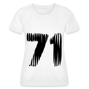 71 Zahl Trikot - Frauen Funktions-T-Shirt - Weiß - Vorne - AI Model Female 172 dark (172cm)