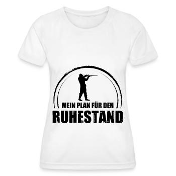 Mein Plan Fur Den Ruhestand 1 - - Frauen Funktions-T-Shirt - Weiß - Vorne - AI Model Female 172 dark (172cm)