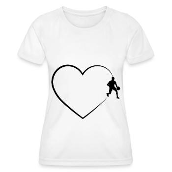 Heart 2 et Basketball - - T-shirt sport Femme - blanc - Devant - AI Model Female 172 dark (172cm)