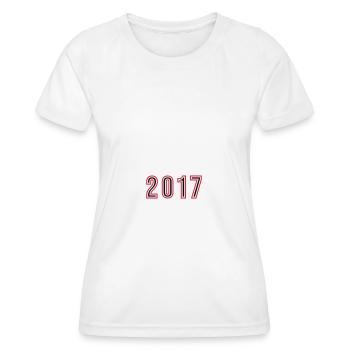 2017 Jahr Zahl - Frauen Funktions-T-Shirt - Weiß - Vorne - AI Model Female 172 dark (172cm)