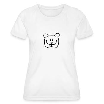 Beaver Face - Frauen Funktions-T-Shirt - Weiß - Vorne - AI Model Female 172 dark (172cm)