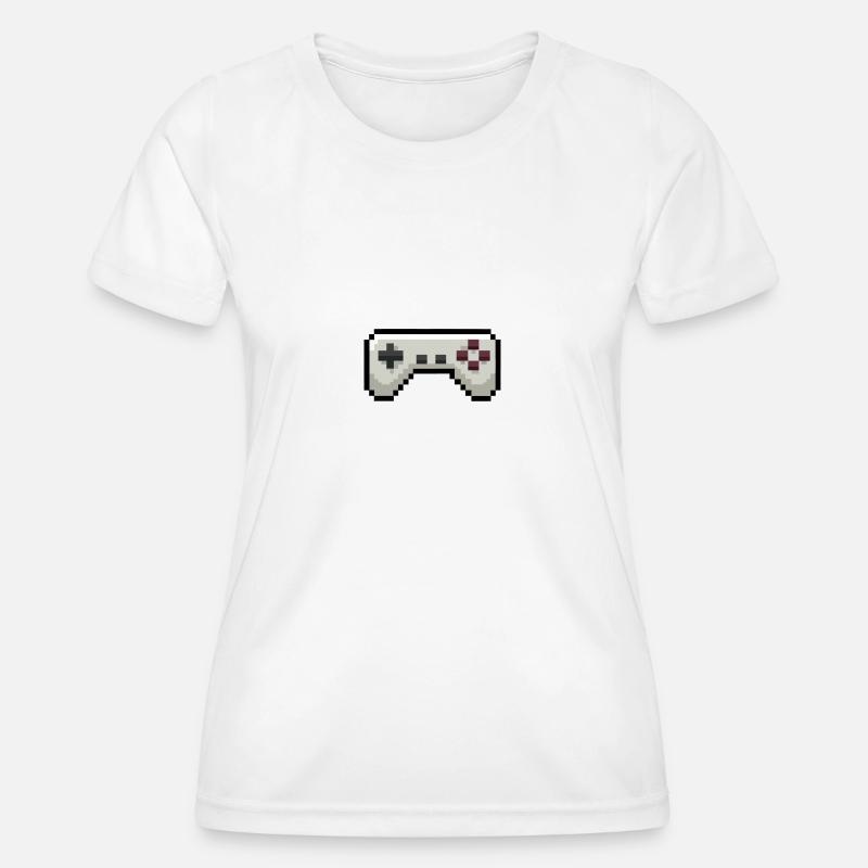 Pixelart Game Controller Gaming - Women's Functional T-Shirt - white