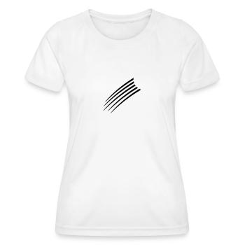 Cool Lines Pattern - Frauen Funktions-T-Shirt - Weiß - Vorne - AI Model Female 172 dark (172cm)