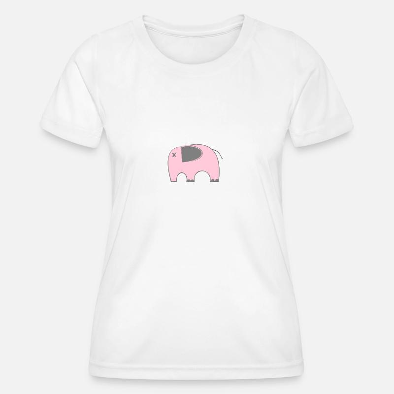 Pink elephant - Women's Functional T-Shirt - white