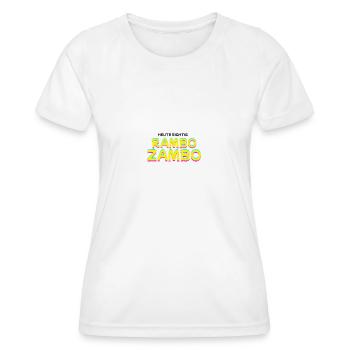 Heute Richtig: RAMBO ZAMBO - Frauen Funktions-T-Shirt - Weiß - Vorne - AI Model Female 172 dark (172cm)