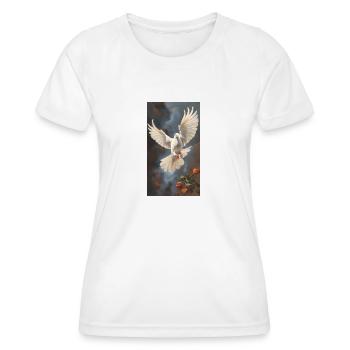Friedenstaube - Frauen Funktions-T-Shirt - Weiß - Vorne - AI Model Female 172 dark (172cm)